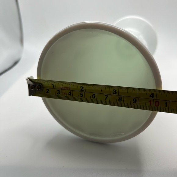 Vintage milk glass grapevine pattern vase. - Picture 3 of 11